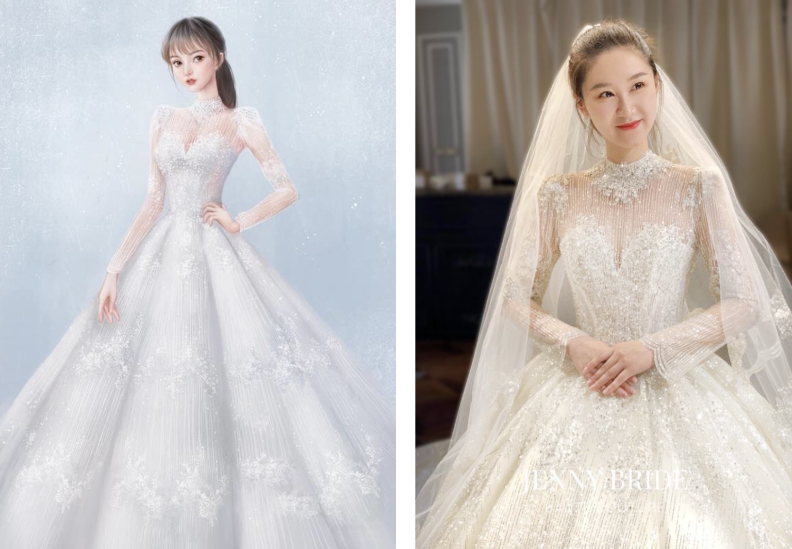 婚紗禮服設計圖/實穿分享! 全新秋冬閃耀《水晶婚紗》 台北法國巴黎婚紗, image size:1632x1132