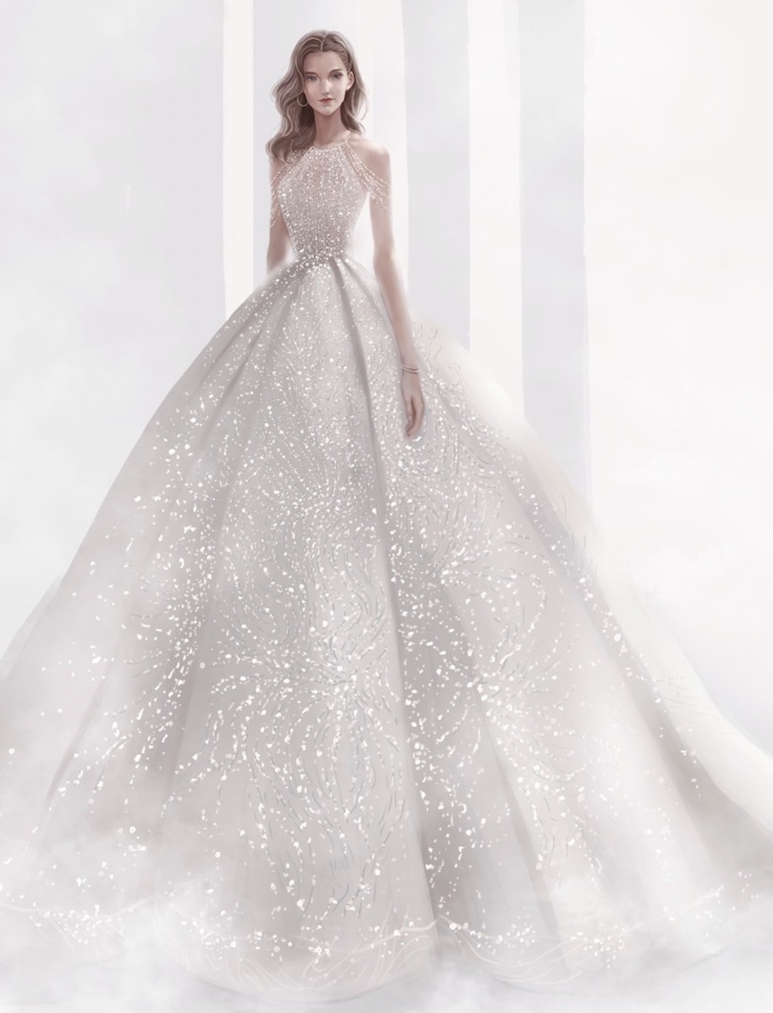 婚紗禮服設計圖/實穿分享! 全新秋冬閃耀《水晶婚紗》 台北法國巴黎婚紗, image size:1090x1428